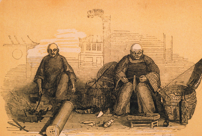 Nineteenth-century shoemaker