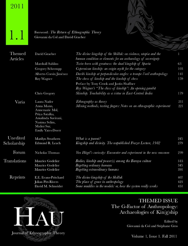 HAU Vol 1, No 1 (2011) cover